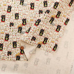 C/L Canvas Print Fabric - Maneki Neko - nomura tailor