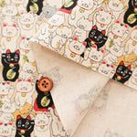 C/L Canvas Print Fabric - Maneki Neko - nomura tailor