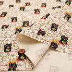 C/L Canvas Print Fabric - Maneki Neko - nomura tailor
