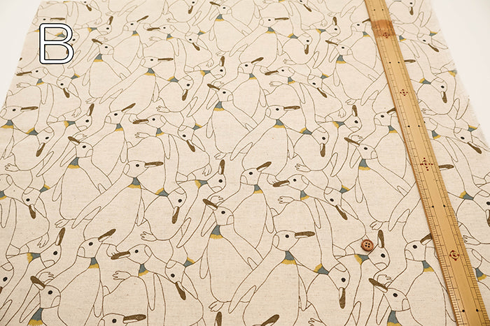 C/L Muslin Print Fabric - Penguin - nomura tailor