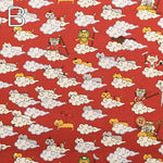 C/L Canvas Print Fabric - Cat Travel Journal - nomura tailor