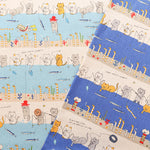C/L Canvas Print Fabric - Fishing Cat feat. Garden Eel - nomura tailor