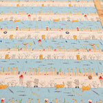 C/L Canvas Print Fabric - Fishing Cat feat. Garden Eel - nomura tailor