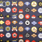C/L Canvas Print Fabric - Family Crest Cat