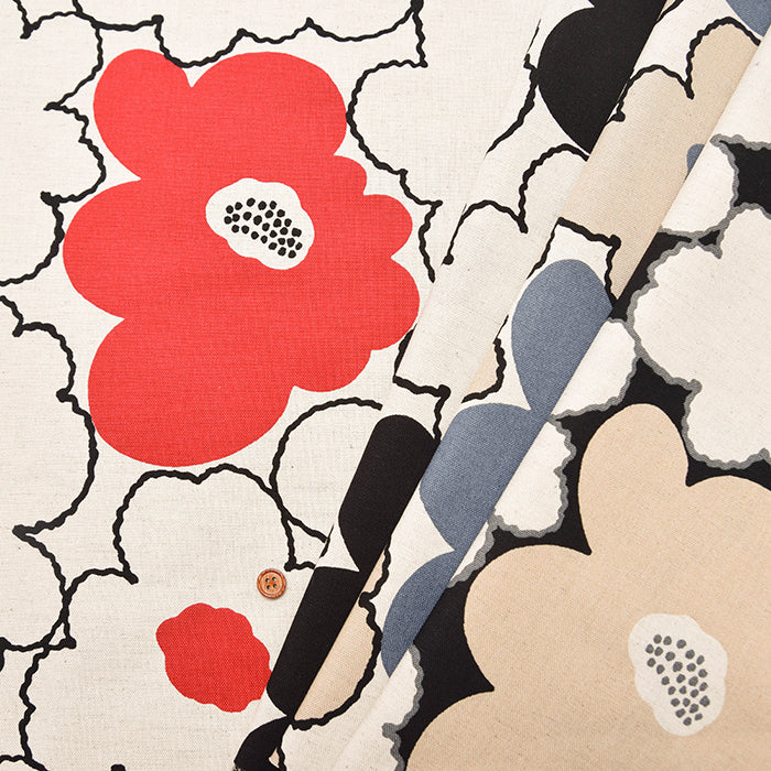C/L Canvas Fabric - Peach Flower - nomura tailor