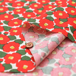Cotton Broadcloth Printed Fabric - Small camellia - nomura tailor