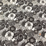 Cotton Corduroy Printed Fabric - Art Flower - nomura tailor