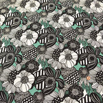 Cotton Corduroy Printed Fabric - Art Flower - nomura tailor
