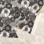 Cotton Corduroy Printed Fabric - Art Flower - nomura tailor