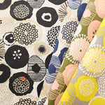 Water repellent Nylon Taffeta Fabric - Ink Blue Flowers - nomura tailor
