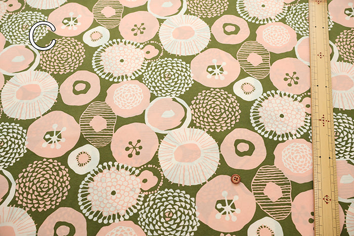 Water repellent Nylon Taffeta Fabric - Ink Blue Flowers - nomura tailor