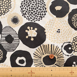 Water repellent Nylon Taffeta Fabric - Ink Blue Flowers - nomura tailor