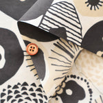 Water repellent Nylon Taffeta Fabric - Ink Blue Flowers - nomura tailor