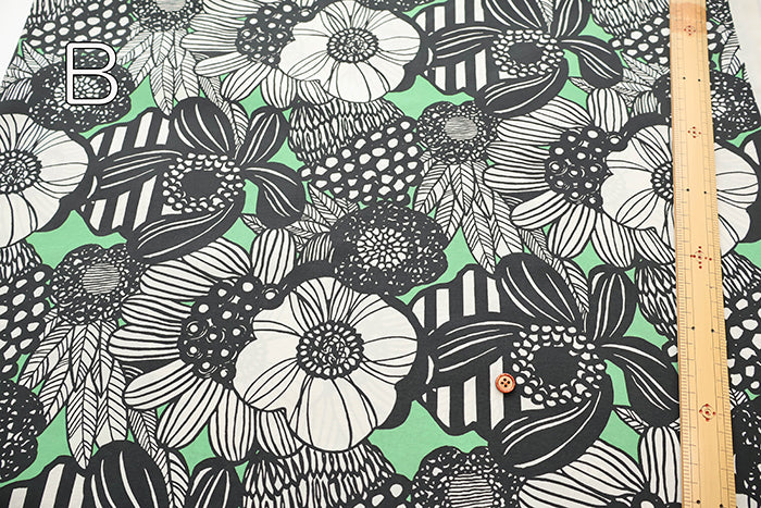 Water repellent Nylon Taffeta Fabric - Art Flower - nomura tailor