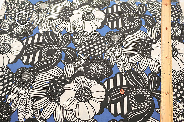 Water repellent Nylon Taffeta Fabric - Art Flower - nomura tailor