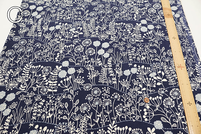 Cotton Shirt Cord Printed Fabric - Wildflowers - nomura tailor