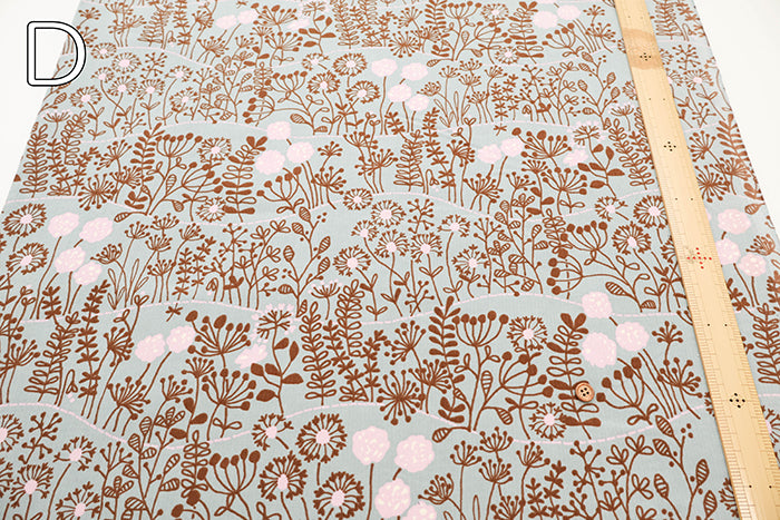 Cotton Shirt Cord Printed Fabric - Wildflowers - nomura tailor