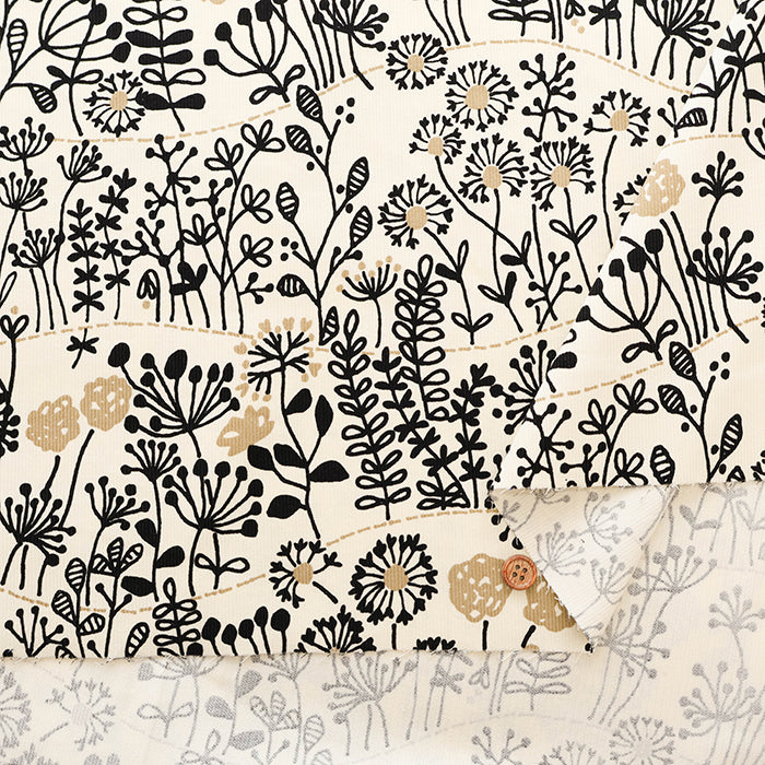 Cotton Shirt Cord Printed Fabric - Wildflowers - nomura tailor