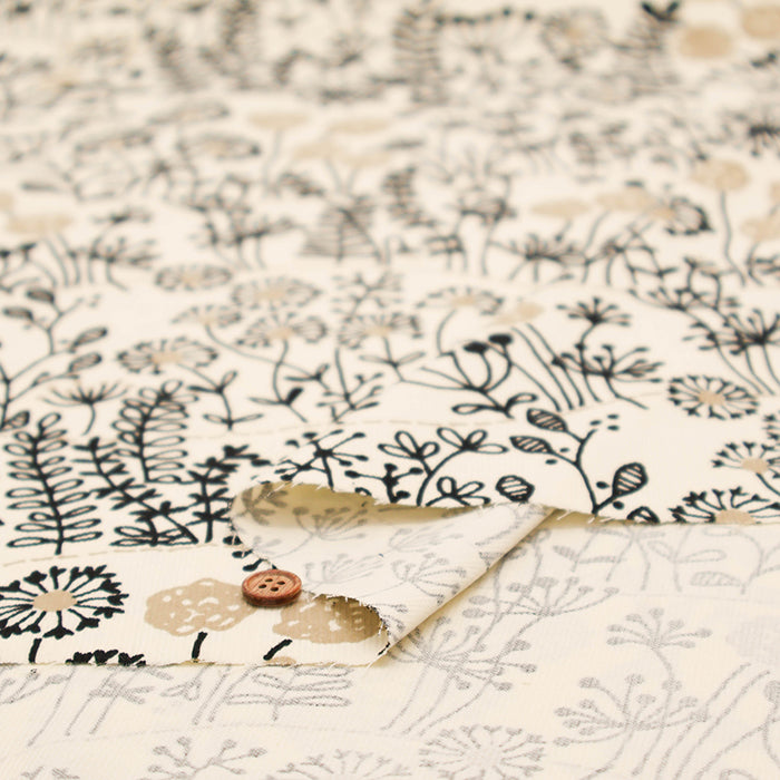 Cotton Shirt Cord Printed Fabric - Wildflowers - nomura tailor