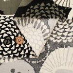 Cotton Shirt Cord Printed Fabric - Ink Blue Flowers - nomura tailor