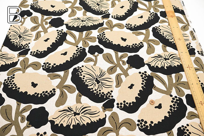 C/L Canvas Print Fabric - Flower in Meal