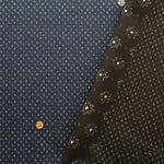 Cotton Kawachi Momen (Thick) Fabric - Stepped Field Ikat Patten - nomura tailor