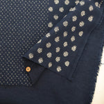 Cotton Kawachi Momen (Thick) Fabric - Stepped Field Ikat Patten - nomura tailor