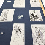 <Patterned Cut> Kawachi Momen (Thick) Tsutaju Panel Pattern (1 Pattern: Approx. 110cm × 74cm) - nomura tailor