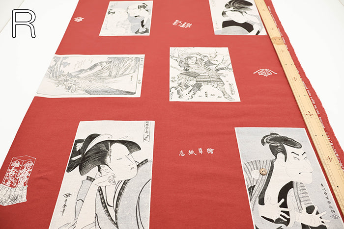 <Patterned Cut> Kawachi Momen (Thick) Tsutaju Panel Pattern (1 Pattern: Approx. 110cm × 74cm) - nomura tailor