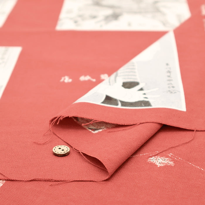 <Patterned Cut> Kawachi Momen (Thick) Tsutaju Panel Pattern (1 Pattern: Approx. 110cm × 74cm) - nomura tailor