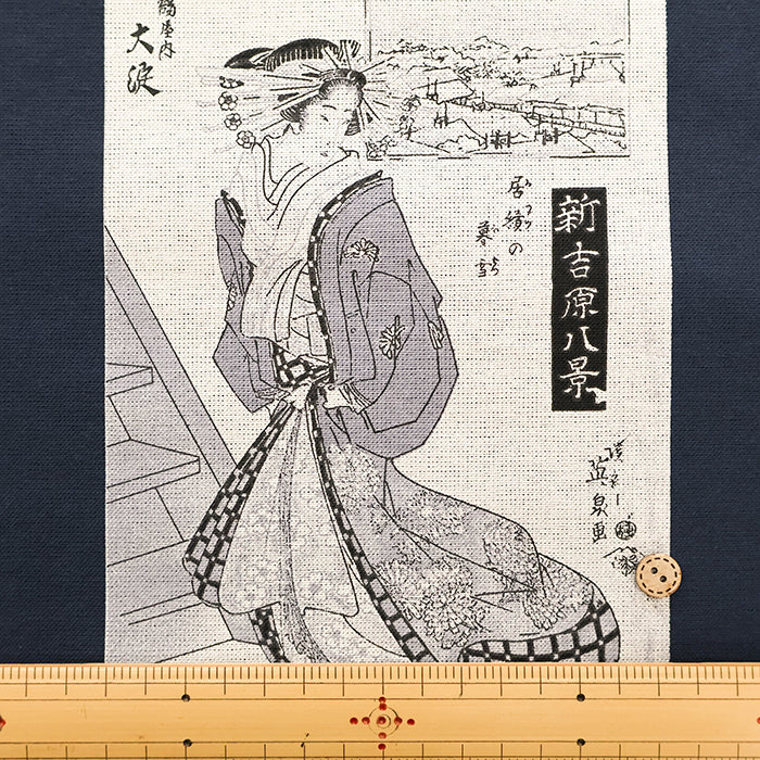 <Patterned Cut> Kawachi Momen (Thick) Tsutaju Panel Pattern (1 Pattern: Approx. 110cm × 74cm) - nomura tailor