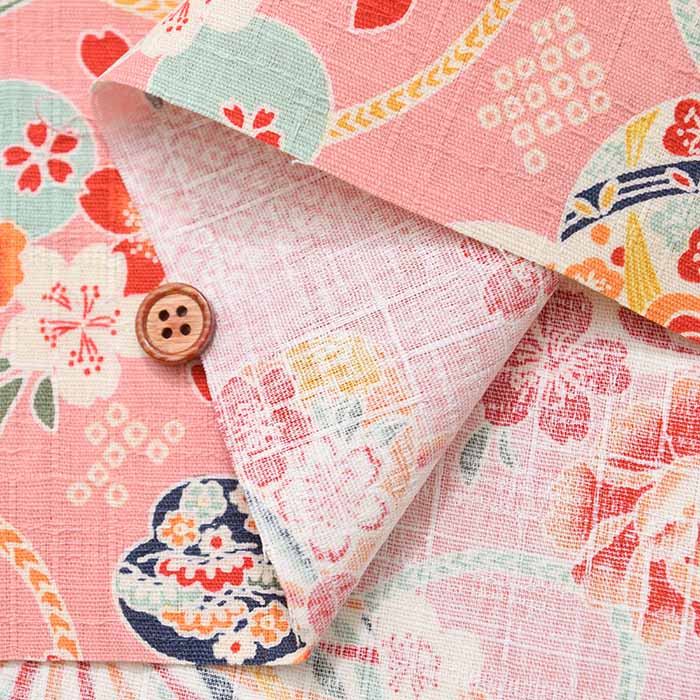 Cotton Dobby Printed Fabric - Japanese Ball - nomura tailor