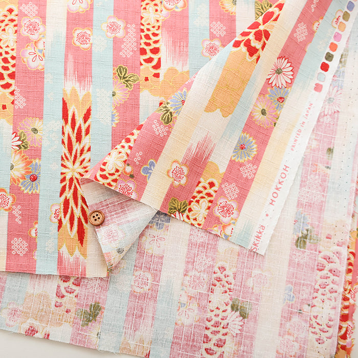 Cotton Dobby Fabric - Japanese Pattern Stripe - nomura tailor