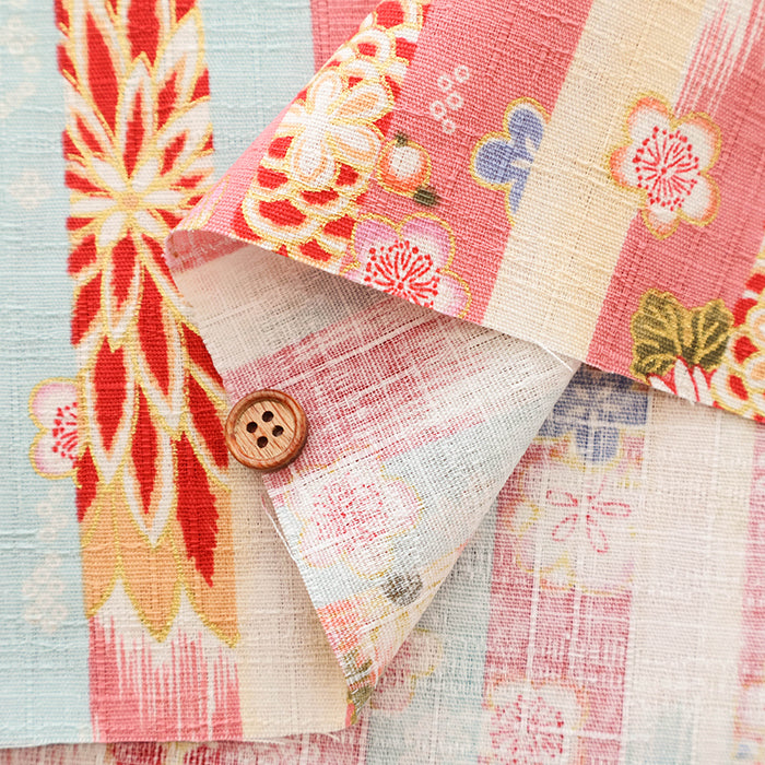 Cotton Dobby Fabric - Japanese Pattern Stripe - nomura tailor
