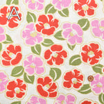 Cotton Dobby Fabric - Japanese Pattern - Camellia - nomura tailor