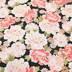 Cotton Dobby Fabric  - Japanese Pattern - Peony - nomura tailor