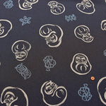 Polyester Chirimen (Crepe) Printed Fabric - Daruma - nomura tailor