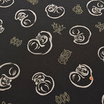 Polyester Chirimen (Crepe) Printed Fabric - Daruma - nomura tailor