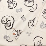 Polyester Chirimen (Crepe) Printed Fabric - Daruma - nomura tailor
