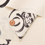 Polyester Chirimen (Crepe) Printed Fabric - Daruma - nomura tailor