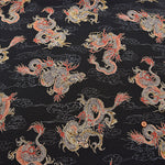 Polyester Chirimen (Crepe) Printed Fabric - Dragon - nomura tailor