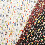 60"Cotton Lawn Print Fabric Liquor - nomura tailor