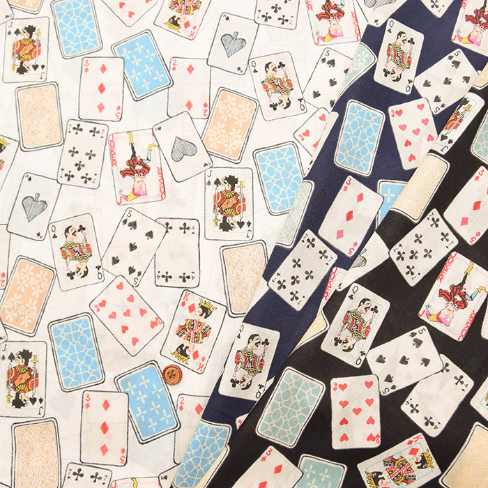 Cotton 60 Lawn Fabric - Musician's Trump Card - nomura tailor
