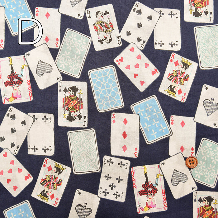 Cotton 60 Lawn Fabric - Musician's Trump Card - nomura tailor