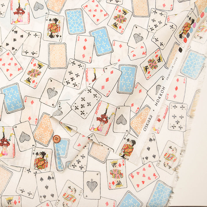 Cotton 60 Lawn Fabric - Musician's Trump Card - nomura tailor