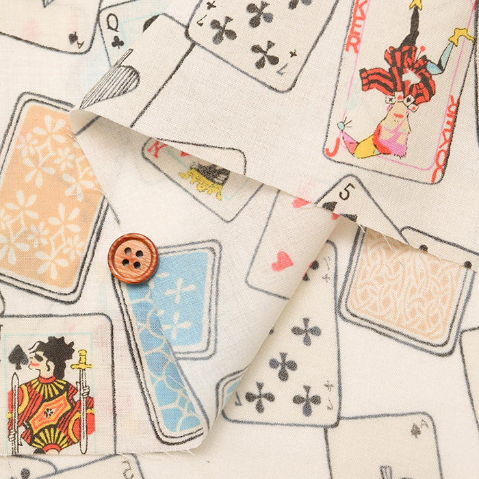 Cotton 60 Lawn Fabric - Musician's Trump Card - nomura tailor