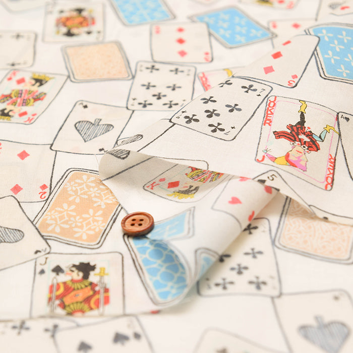 Cotton 60 Lawn Fabric - Musician's Trump Card - nomura tailor