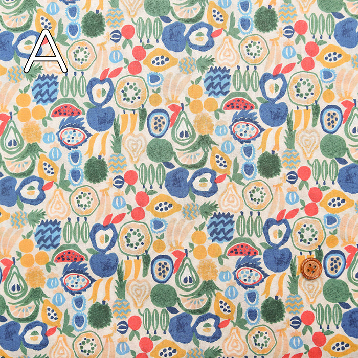 Cotton 60 Lawn Printed Fabric - Petit Fruits - nomura tailor