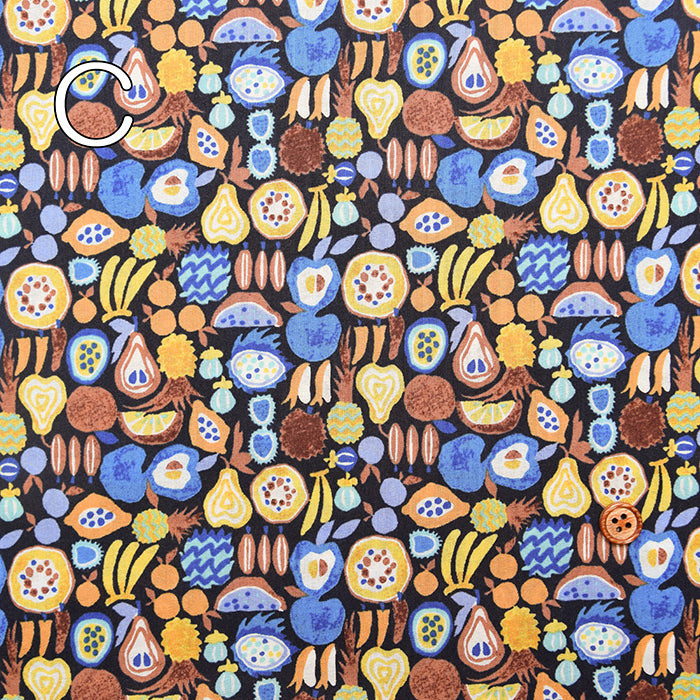 Cotton 60 Lawn Printed Fabric - Petit Fruits - nomura tailor