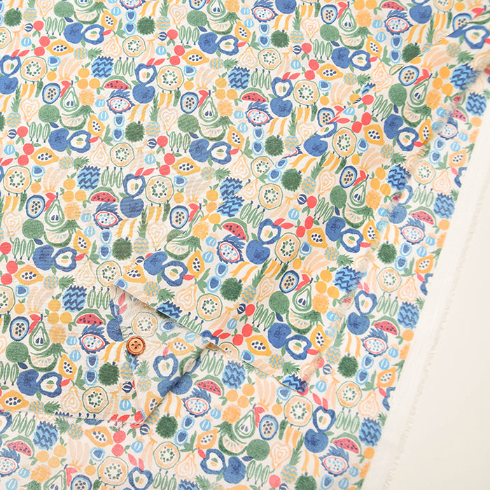 Cotton 60 Lawn Printed Fabric - Petit Fruits - nomura tailor